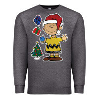 Charcoal Heather charlie brown christmas gifts Premium Sweatshirt - artisFamous