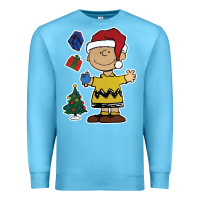 Ocean Blue charlie brown christmas gifts Premium Sweatshirt - artisFamous