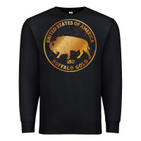 Black Buffalo Gold Native American - Bison Premium Sweatshirt - artisFamous
