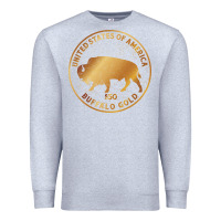 Heather Grey Buffalo Gold Native American - Bison Premium Sweatshirt - artisFamous