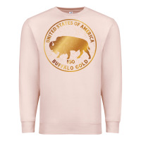 Pale Pink Buffalo Gold Native American - Bison Premium Sweatshirt - artisFamous
