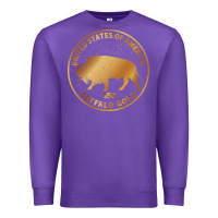 Purple Buffalo Gold Native American - Bison Premium Sweatshirt - artisFamous