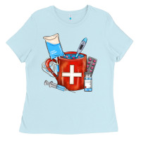 Baby Blue Nurse Coffee Mug Ladies Tee - FaDigitalArtStudio
