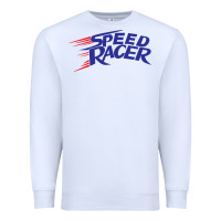 White blue speed racer 80s   speed racer Premium Sweatshirt - artisFamous