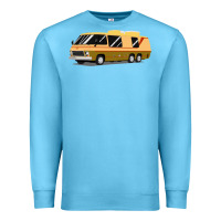 Ocean Blue 1970s gmc motorhome gmc motorhome Premium Sweatshirt - artisFamous