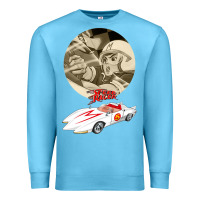 Ocean Blue go speed racer go go!!!   speed racer Premium Sweatshirt - artisFamous