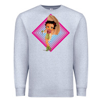 Heather Grey betty boop Premium Sweatshirt - artisFamous
