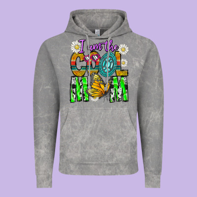 I'm The Cool Mom Vintage Hoodie Designed By Cowhidedigitalart