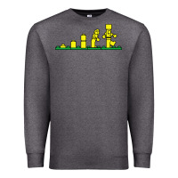 Charcoal Heather evolution of lego Premium Sweatshirt - artisFamous