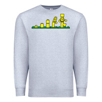 Heather Grey evolution of lego Premium Sweatshirt - artisFamous
