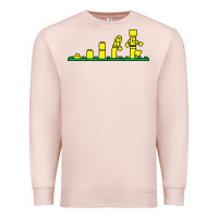 Pale Pink evolution of lego Premium Sweatshirt - artisFamous