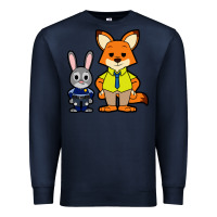 Navy zootopia duo chibi Premium Sweatshirt - artisFamous
