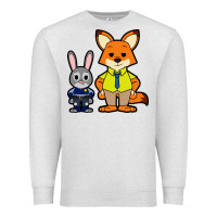 Oatmeal Heather zootopia duo chibi Premium Sweatshirt - artisFamous