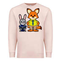 Pale Pink zootopia duo chibi Premium Sweatshirt - artisFamous