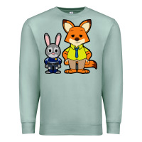 Seafoam zootopia duo chibi Premium Sweatshirt - artisFamous