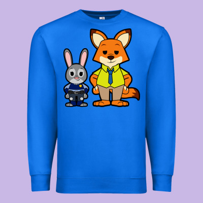 Zootopia Duo Chibi Premium Sweatshirt Designed By Artisfamous