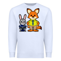 White zootopia duo chibi Premium Sweatshirt - artisFamous