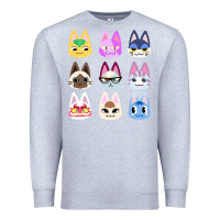 Heather Grey animal crossing cute cats animal crossing new horizons Premium Sweatshirt - artisFamous