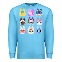 Ocean Blue animal crossing cute cats animal crossing new horizons Premium Sweatshirt - artisFamous