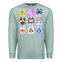 Seafoam animal crossing cute cats animal crossing new horizons Premium Sweatshirt - artisFamous