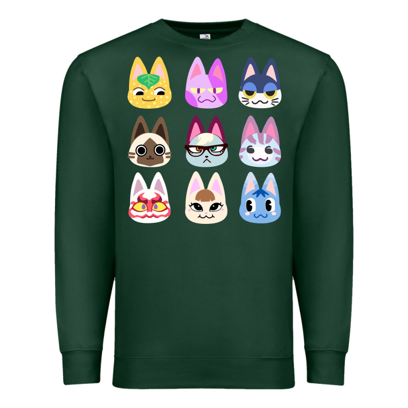 Animal Crossing Cute Cats Animal Crossing New Horizons Premium Sweatshirt by artisFamous | Teevron