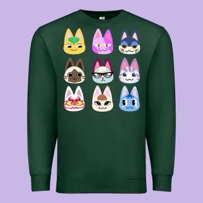 Animal Crossing Cute Cats Animal Crossing New Horizons Premium Sweatshirt Designed By Artisfamous