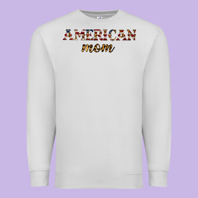American Mom Premium Sweatshirt Designed By Jahusdesignshop