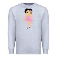 Heather Grey betty boop Premium Sweatshirt - artisFamous
