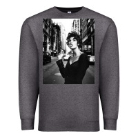 Charcoal Heather linda evangelista fashion model Premium Sweatshirt - artisFamous