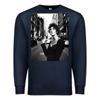 Navy linda evangelista fashion model Premium Sweatshirt - artisFamous