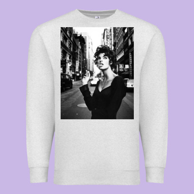 Linda Evangelista Fashion Model Premium Sweatshirt Designed By Artisfamous