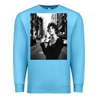 Ocean Blue linda evangelista fashion model Premium Sweatshirt - artisFamous