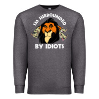 Charcoal Heather surrounded by idiots book Premium Sweatshirt - artisFamous