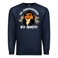 Navy surrounded by idiots book Premium Sweatshirt - artisFamous