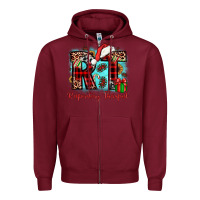 Burgundy christmas rt respiratory therapist Zipper Hoodie - JahusDesignShop