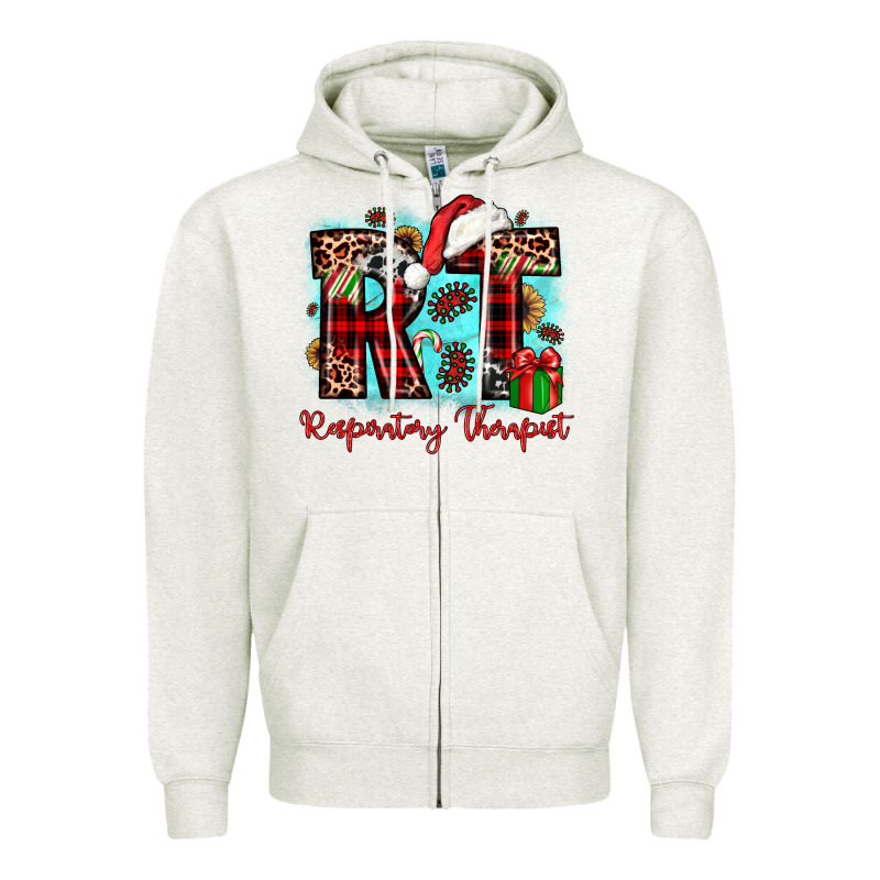 Christmas Rt Respiratory Therapist Zipper Hoodie by JahusDesignShop | Teevron