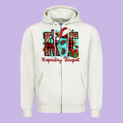Christmas Rt Respiratory Therapist Zipper Hoodie Designed By Jahusdesignshop