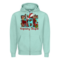 Seafoam christmas rt respiratory therapist Zipper Hoodie - JahusDesignShop