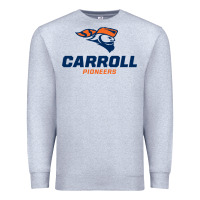 Heather Grey carroll university pioneers Premium Sweatshirt - artisFamous
