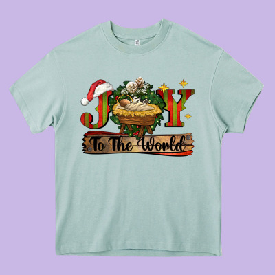 Joy To The World Heavy Core Tee Designed By Cowgirlartshop