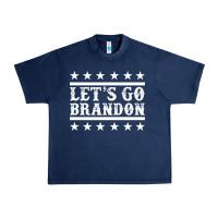 Navy Let's Go Brandon Impeach Urban Heavy Tee - Jasminsmagicworld