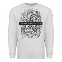Dove Grey ı'm not complicated Premium Sweatshirt - artisFamous
