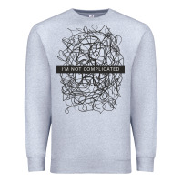 Heather Grey ı'm not complicated Premium Sweatshirt - artisFamous
