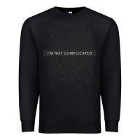 Black ı'm not complicated Premium Sweatshirt - artisFamous