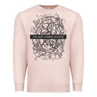 Pale Pink ı'm not complicated Premium Sweatshirt - artisFamous