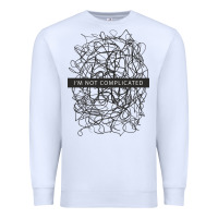 White ı'm not complicated Premium Sweatshirt - artisFamous