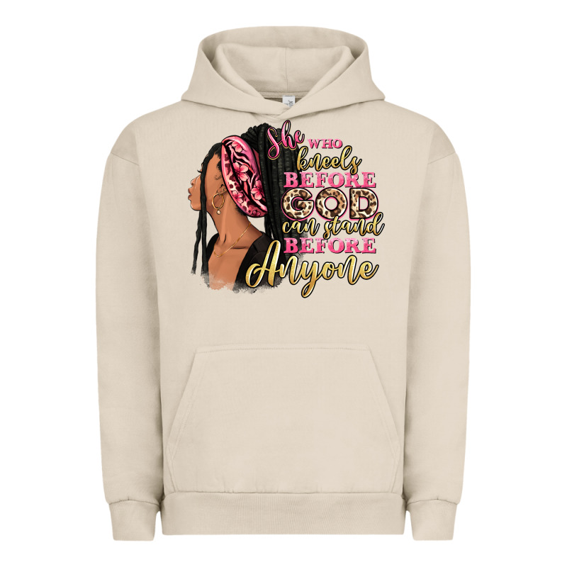 She Who Kneels Before God Can Stand Before Anyone Urban Hoodie by RanaPortraitStore | Teevron