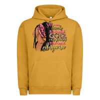 Pigment Peanut Butter She who kneels before god can stand before anyone Urban Hoodie - RanaPortraitStore