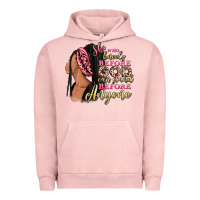 Pigment Salmon She who kneels before god can stand before anyone Urban Hoodie - RanaPortraitStore