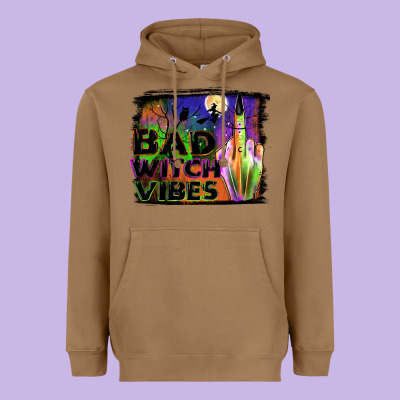 Bad Witch Vibes Heavyweight Hoodie Designed By Jahusdesignshop